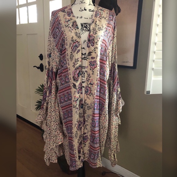 🔥2 X HP🔥<LAST>Boho Wide Sleeve Kimono Duster - Picture 5 of 8
